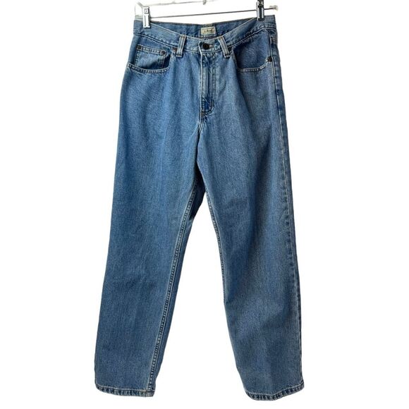 L.L. Bean Denim Jeans Relaxed Fit Medium Wash Blue Vintage 10P - Picture 1 of 6